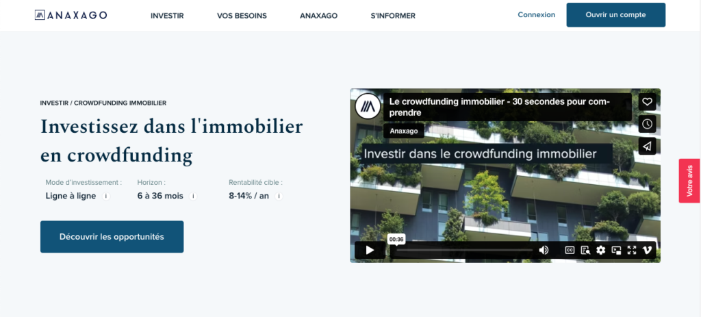 Crowdfunding immobilier Anaxago 