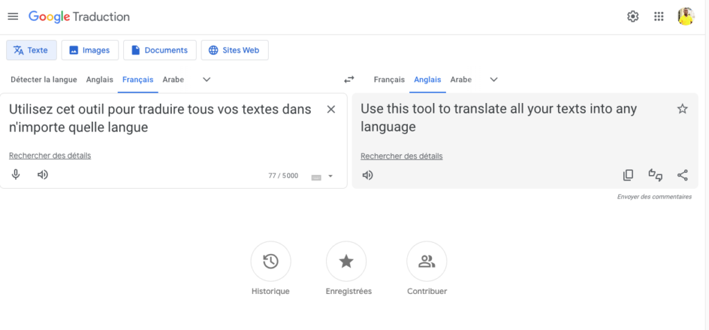 outil google traduction