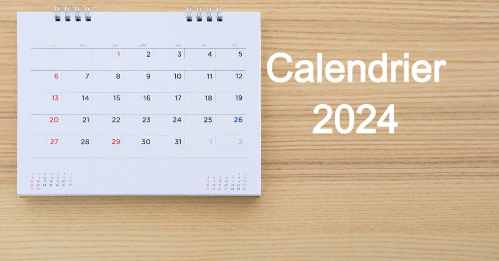 calendrier 2024