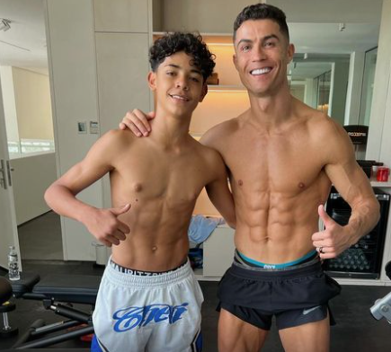 Cristiano Ronaldo Jr et son père