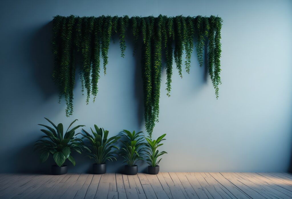 Décoration murale originale avec des plantes verticales