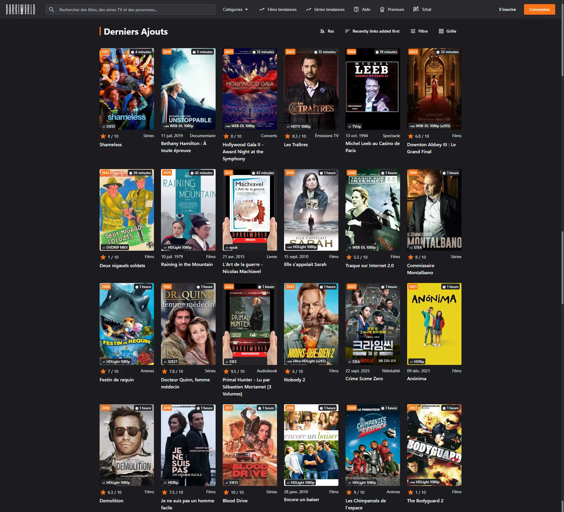 Darkiworld capture visuelle de site