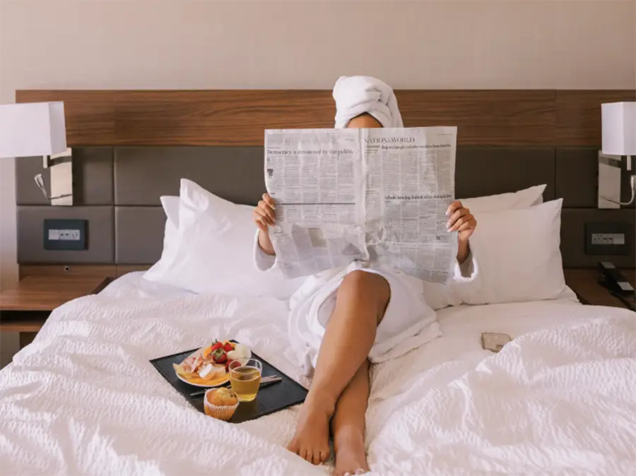 profiter d'une chambre d'hôtel