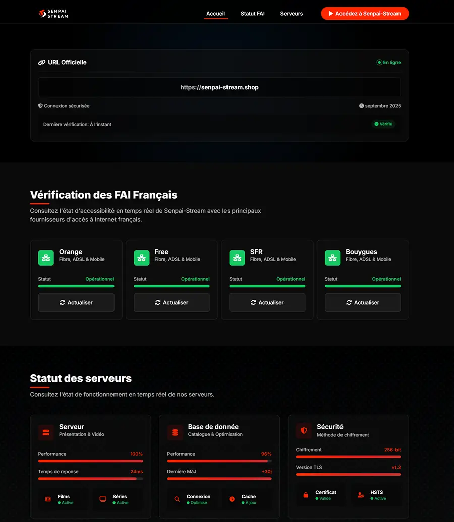Capture d'écran de la page Senpai.wiki