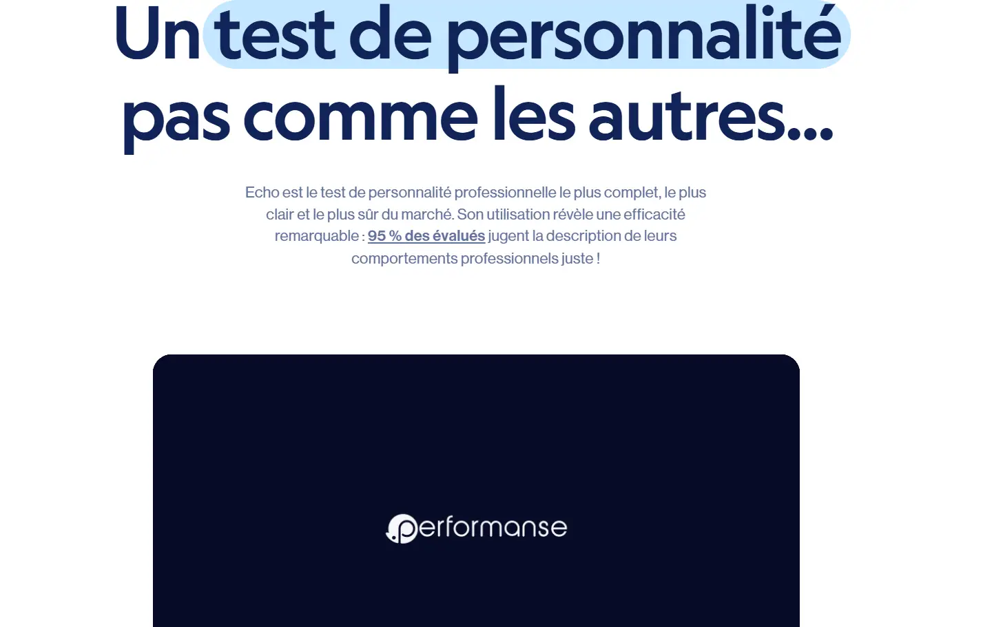 test de personnalité Echo