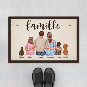 paillasson personnalisé famille
