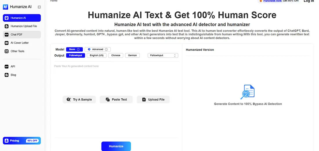 Humanizer texte généré par IA