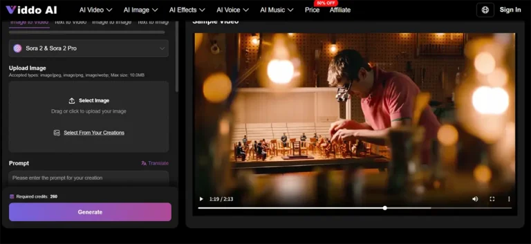 générateur vidéo IA Viddo AI