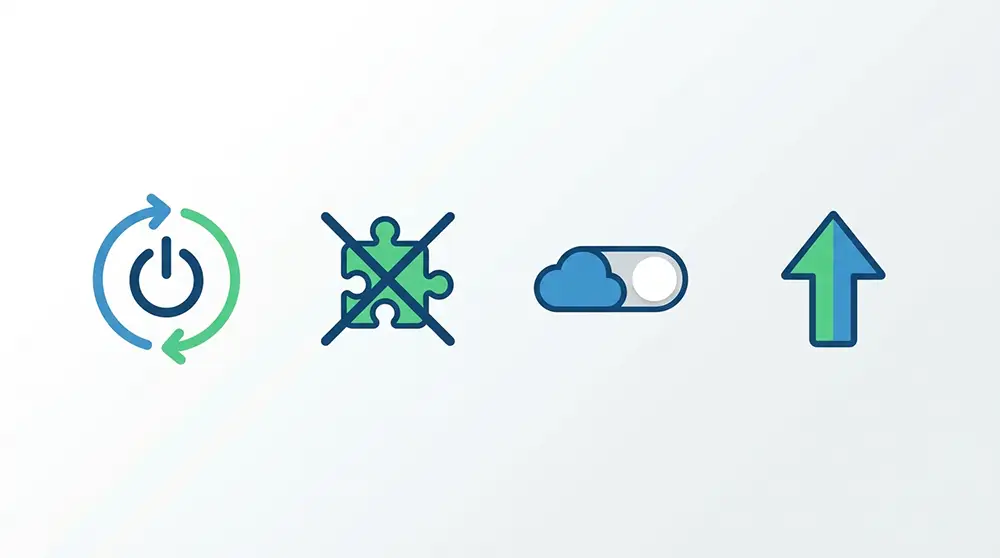 Illustration des 4 bonnes habitudes Android : redémarrage, widgets, synchronisation et mises à jour