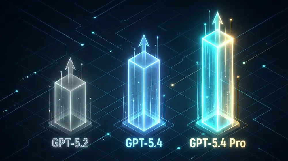 Graphique comparatif des scores benchmarks de ChatGPT 5.4 Pro versus GPT-5.2