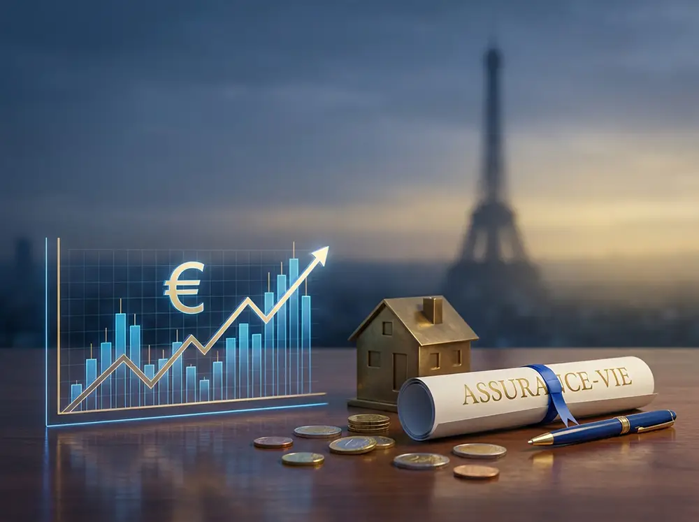 Symboles financiers français combinés à la Tour Eiffel pour le Fire Movement