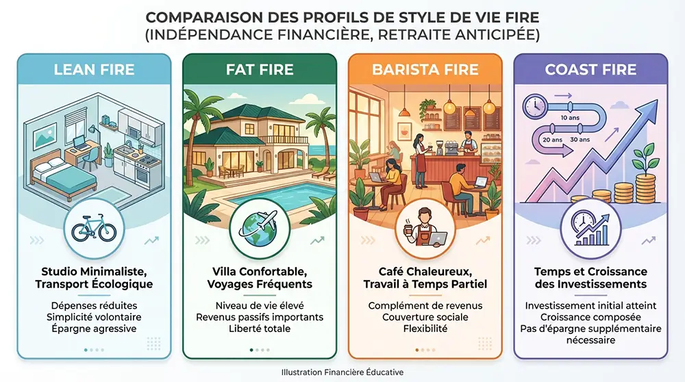 Infographie comparant les 4 variantes du Fire Movement