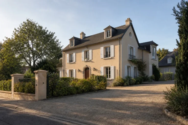 Grande maison familiale avec des pièces vides et fermées, illustration du concept de maison trop grande