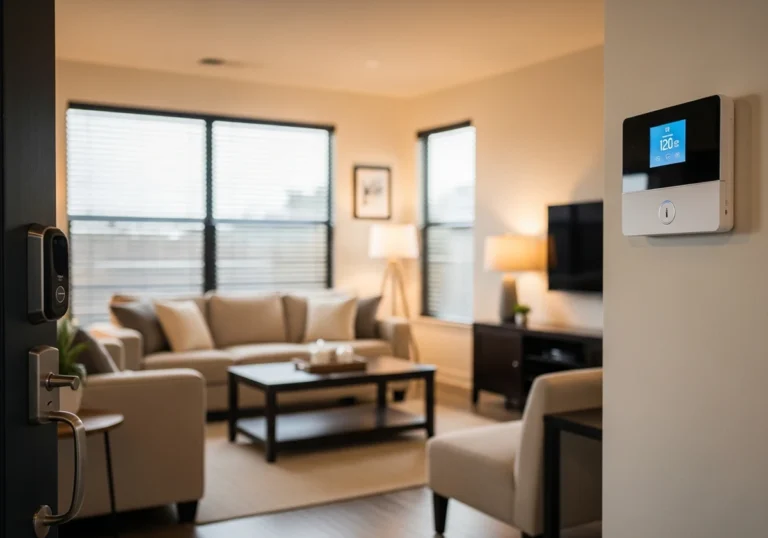 Comment bien évaluer ses besoins pour choisir une assurance habitation adaptée intérieur d'un logement avec système d'alarme pour illustrer le choix d'une assurance habitation