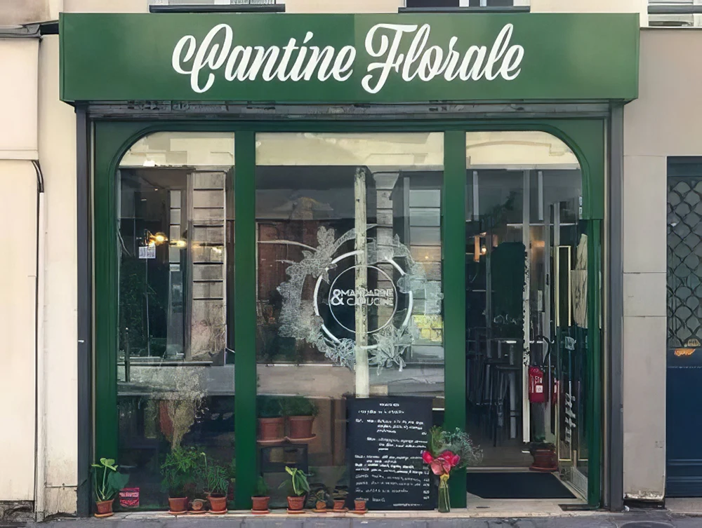 devanture de la cantine florale Mandarine & Capucine